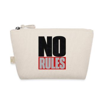 No Rules – Brutalist Typography Statement - Organic Pouch - nature - Front