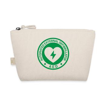 Automated External Defibrillator AED Sign Sticker - Organic Pouch - nature - Front