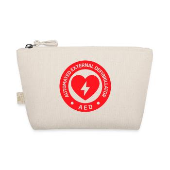 Automated External Defibrillator AED Sign Sticker - Organic Pouch - nature - Front