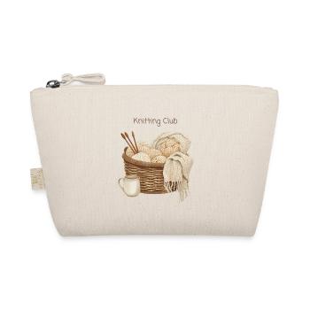 Knitting Club Stricken Cozy Hobby - Organic Pouch - nature - Front