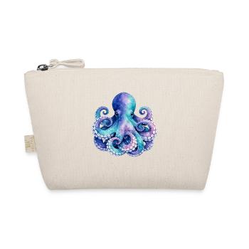 Watercolor Squid Blue-Pure - Organic Pouch - nature - Front