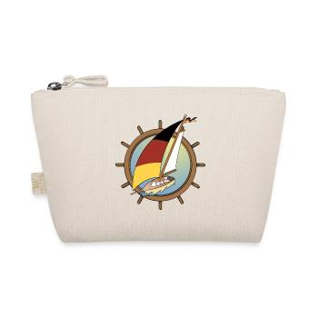 Sailboat with German flag in rudder wheel - Organic Pouch - nature - Front