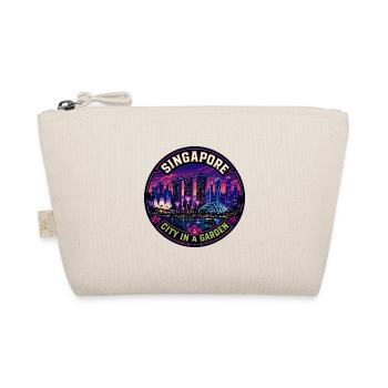 Singapore City in a Garden Vintage Badge - Organic Pouch - nature - Front