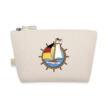 Sailboat with German flag in steering wheel - Organic Pouch - nature - Front