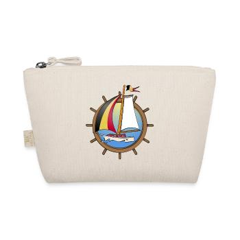 sailboat with Belgian flag in steering wheel - Organic Pouch - nature - Front