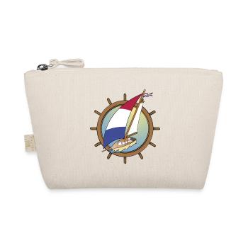 Dutch Sailboat in steering wheel - Organic Pouch - nature - Front