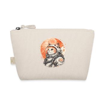Astronauts Cat in Space – Japanese Retro - Organic Pouch - nature - Front