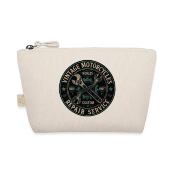 Vintage Motorcycle Repair Shield - Organic Pouch - nature - Front