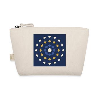 Mandalas bleus et or sur fond nuit - Trousse biologique - nature - Devant