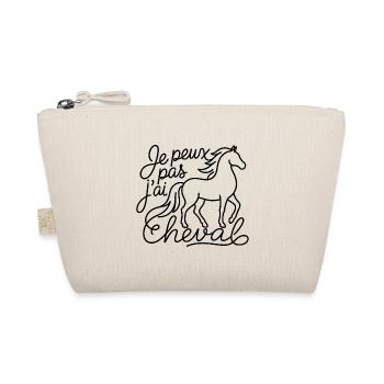 Je peux pas j'ai cheval – line art - Trousse biologique - nature - Devant