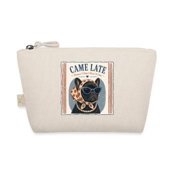 French Bulldog I Came Late Retro Humor - Organic Pouch - nature - Front