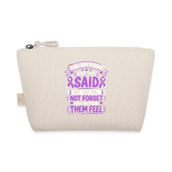 Alzheimers Awareness Ribbon Dementia Awareness - Organic Pouch - nature - Front