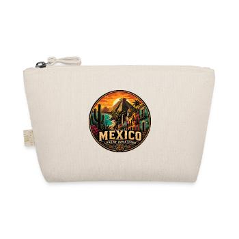 Mexico Vintage Travel Sun & Stone Badge - Organic Pouch - nature - Front
