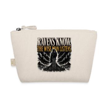 Ravens Know The Wise Man Listens Viking Shirt - Organic Pouch - nature - Front