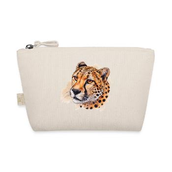 Watercolor look cheetah head - Organic Pouch - nature - Front