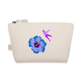 Hibiscus and flying fairies silhouette - Organic Pouch - nature - Front