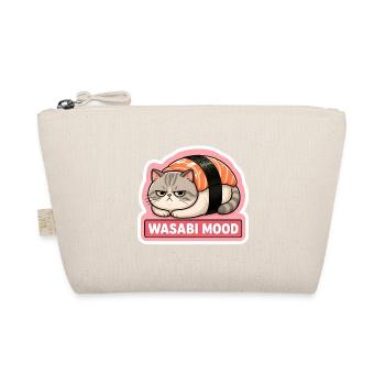 Angry Sushi Cat Salmon Nigiri Meme - Organic Pouch - nature - Front