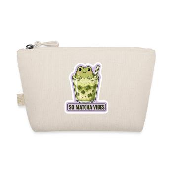 So Matcha Vibes Cute Frog Kawaii Drink  - Organic Pouch - nature - Front
