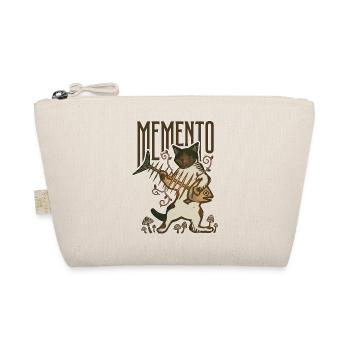 Memento Cat Fish Bone Mushroom Funny Vintage Art - Organic Pouch - nature - Front