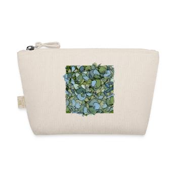 Blue Hydrangeas – Modern Floral Illustration - Organic Pouch - nature - Front