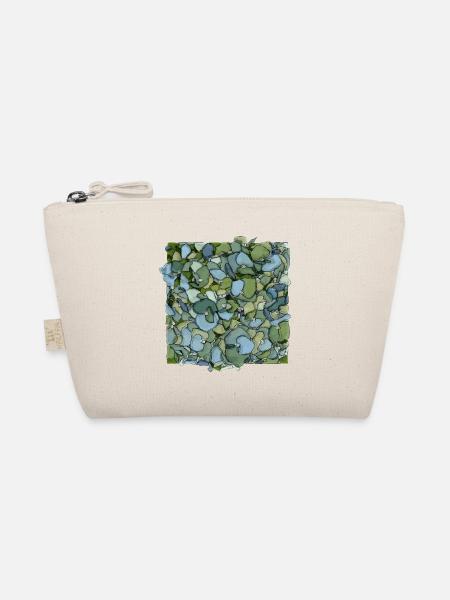 Blaue Hortensien – Moderne Blumenillustration - Bio-Täschchen - Natur