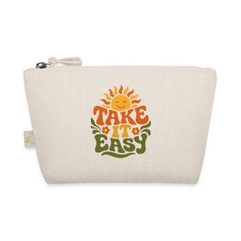 Take It Easy – Retro 70s Groovy Statement Design - Organic Pouch - nature - Front
