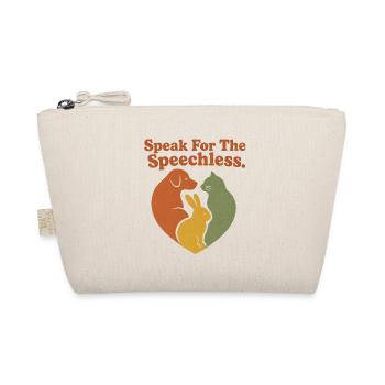 Speak For The Speechless Animal Rights Retro - Organic Pouch - nature - Front