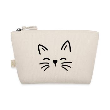 Chat mignon avec un nez en forme de cœur - Trousse biologique - nature - Devant