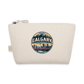 Retro Calgary Peace Bridge Travel Badge - Organic Pouch - nature - Front