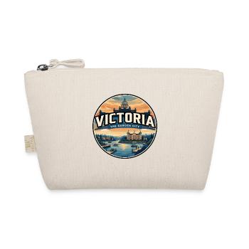 Retro Victoria Inner Harbour Travel Badge - Organic Pouch - nature - Front