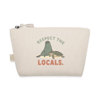 Respect The Locals Seal Turtle Retro - Organic Pouch - nature - Front