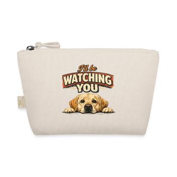 Labrador Retro Shirt - I'll be watching you - Organic Pouch - nature - Front