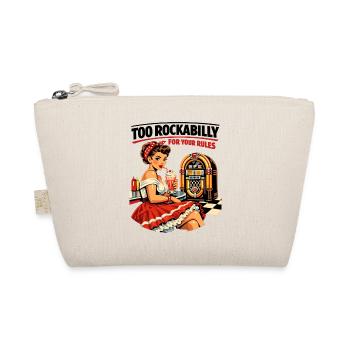 Too Rockabilly For Your Rules: 50s Diner PinUp - Organic Pouch - nature - Front