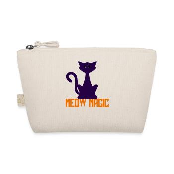 Meow Magic Cat Silhouette - Organic Pouch - nature - Front