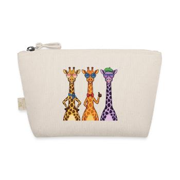 Funny Giraffe Sunglasses Shirt, Cute Animal Graphi - Organic Pouch - nature - Front