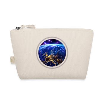 Earth from space with neon ring - Organic Pouch - nature - Front