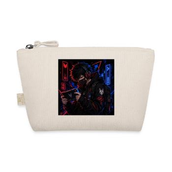 Neon Street Gamer in Anime Style - Organic Pouch - nature - Front