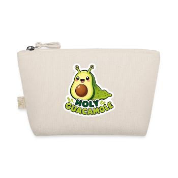 Cute Avocado Slug Holy Guacamole Pun - Organic Pouch - nature - Front