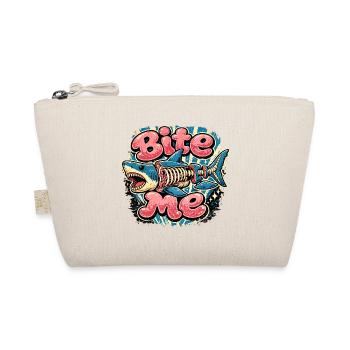 Cock Me Vintage Skeletal Shark - Organic Pouch - nature - Front