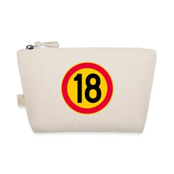 18th Birthday Age 18 Years Sign - Organic Pouch - nature - Front