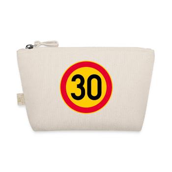 30th Birthday Speed Limit 30 Sign - Organic Pouch - nature - Front