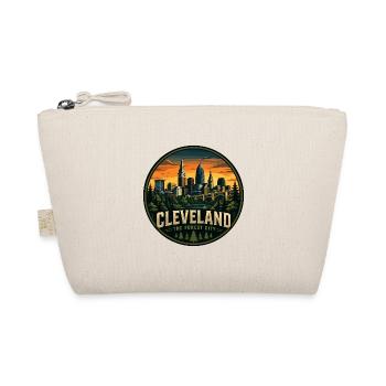 Cleveland The Forest City Retro Sunset Badge - Organic Pouch - nature - Front