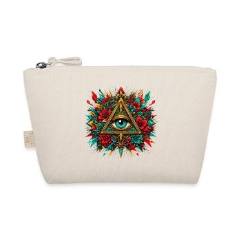 All Seeing Eye Providence Triangle Flowers - Organic Pouch - nature - Front
