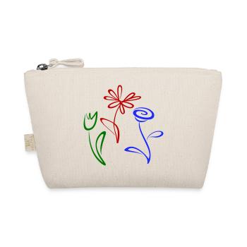Three flowers - Organic Pouch - nature - Front