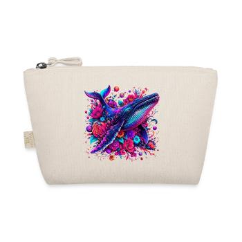 Cosmic Whale Universe Flowers Surrealism - Organic Pouch - nature - Front