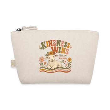 Kindness Wins Lamb Vegan Retro - Organic Pouch - nature - Front