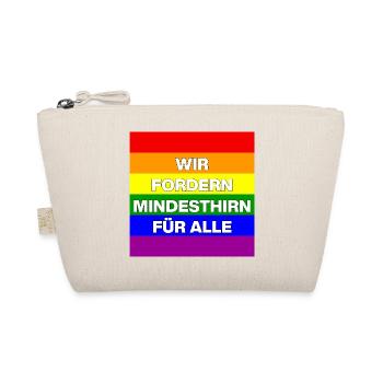 WIR FORDERN MINDESTHIRN FÜR ALLE, NO NZS, NO AFD - Bio-Täschchen - Natur - Vorne