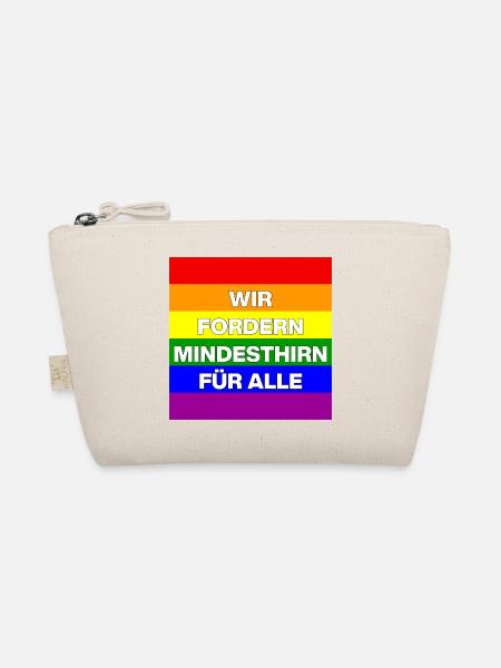 WIR FORDERN MINDESTHIRN FÜR ALLE, NO NZS, NO AFD - Bio-Täschchen - Natur
