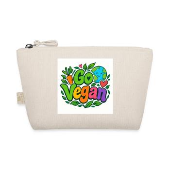 Go vegan flower - Organic Pouch - nature - Front