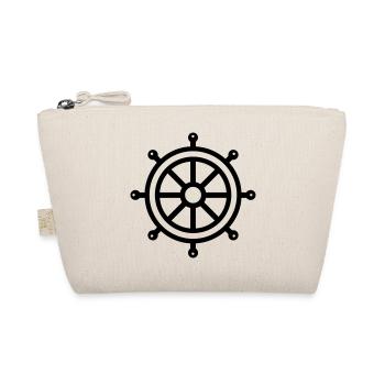 Rudder Nautical Boat - Organic Pouch - nature - Front